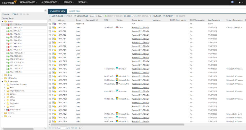 SolarWinds IP Address Management