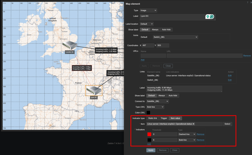 zabbix, zabbix 7.4, ağ haritalama