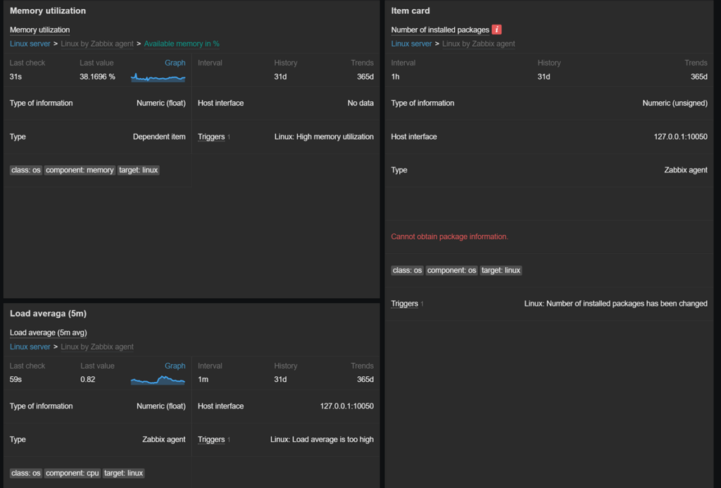 zabbix, zabbix 7.4, item card