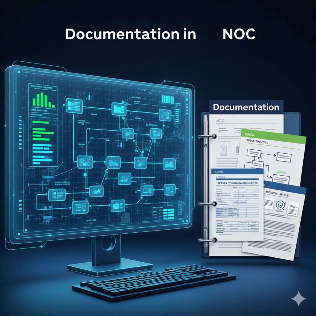 NOC hizmetinde raporlama, raporlama dokümantasyon, noc reporting, noc documents, network operation center